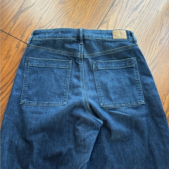 American eagle super high rise baggy wide leg jeans stretch women's 10 regular - Picture 8 of 8